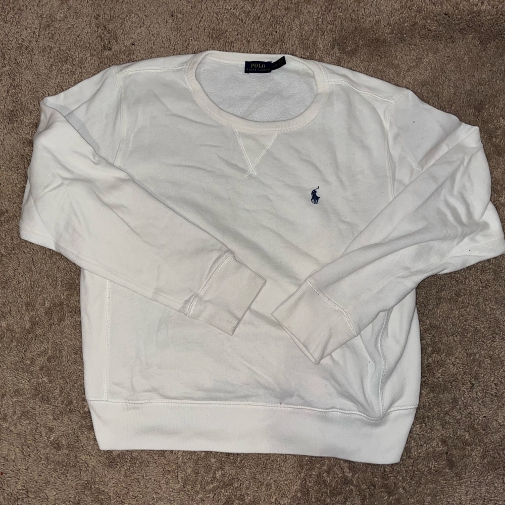 Large Women’s Polo Noodie, White, Size Large